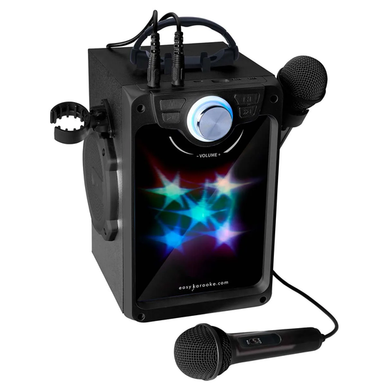 Easy Karaoke Pop Box Karaoke Machine - Black