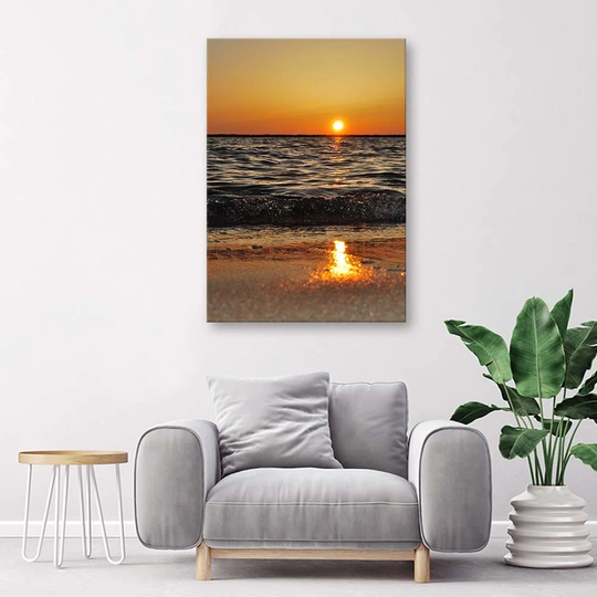 Canvas Print Sunset Beach Sea