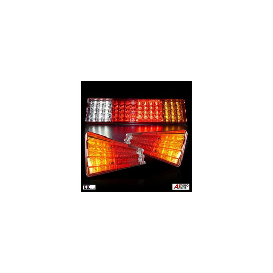2x 24V LED REAR TAIL LIGHTS LAMPS 6 FUNCTION TRAILER LORRY TRUCK RECOVERY 70 LED