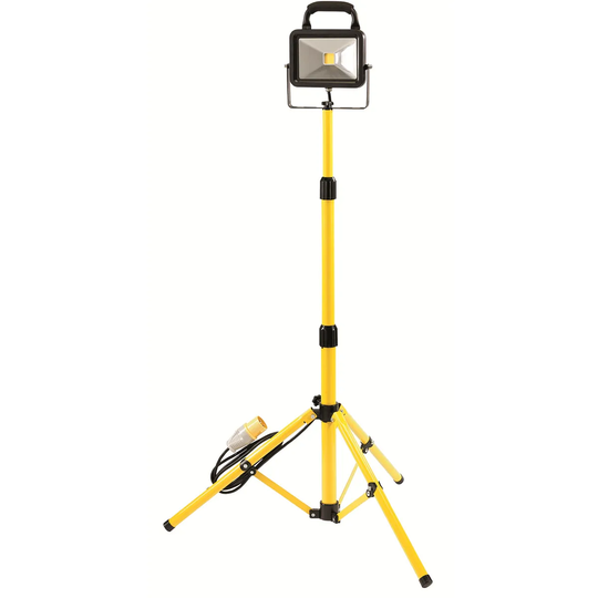 Draper 20W 110V COB LED Work Light with Tripod - 1,300 Lumens