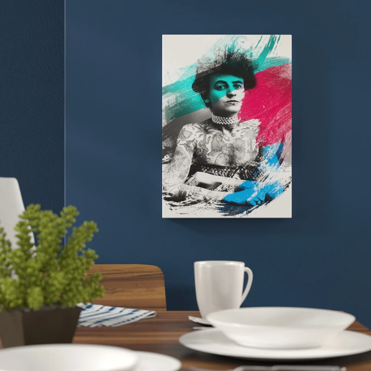 'Vintage Tattooed Woman Lady' Graphic Art Print Poster