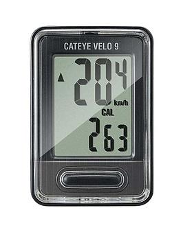 Cateye Velo 9 Wired Cycle Computer - Black