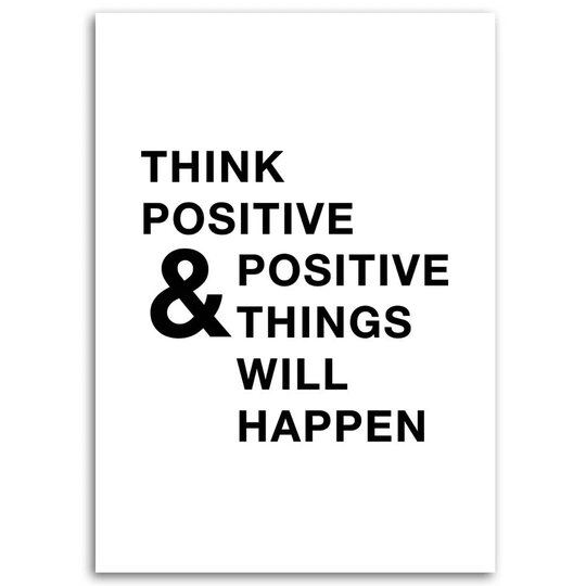 Canvas Print Think Positive