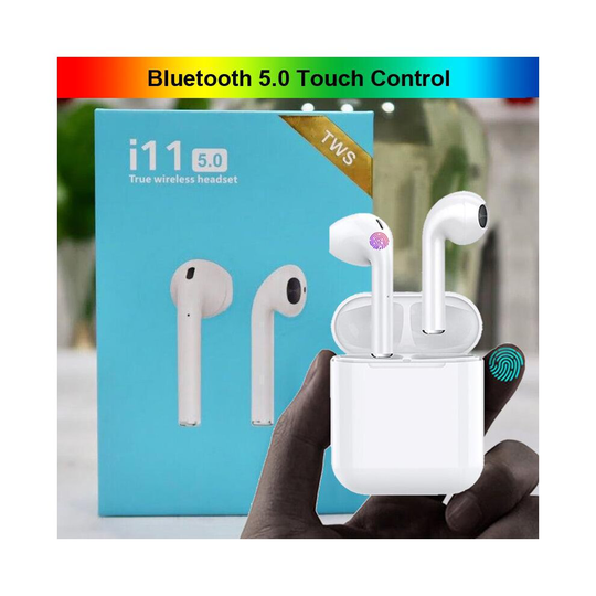 White I11 TWS Wireless Earphone with Bluetooth 5.0 Headset