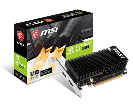 MSI GeForce GT 1030 OC 2GB DDR4 LP Graphics Card