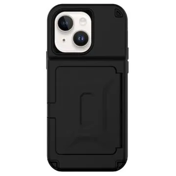 iPhone 14 Hybrid Case with Hidden Mirror & Card Slot - Black