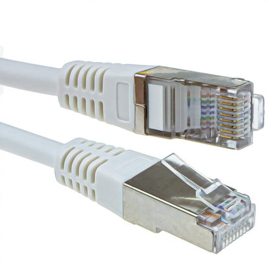 kenable Shielded FTP Network Ethernet RJ45 Cat5E CCA PATCH 26AWG Cable 3m White