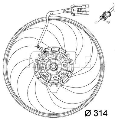 Air Conditioning fan 8EW351034-421 by BEHR
