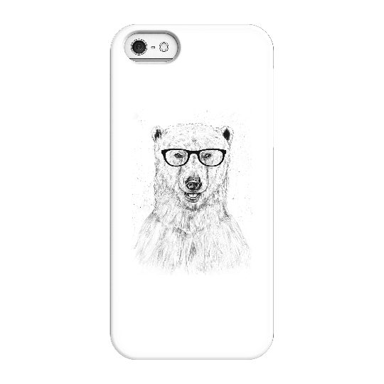 Balazs Solti Polar Bear And Glasses Phone Case for iPhone and Android - iPhone 5/5s - Snap Case - Matte