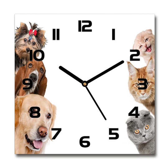 Harpole Dogs and Cats Silent Wall Clock