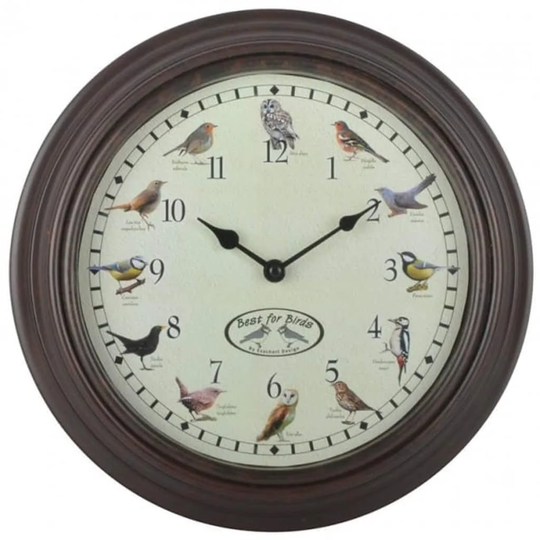 Esschert Design Clock with Birdsounds