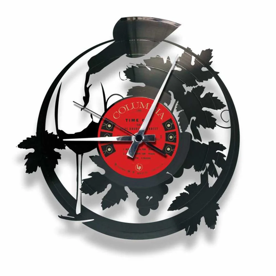 In Vino Veritas Vinyl for Sommeliers and for Those Who Love Wine 30cm Silent Wall Clock
