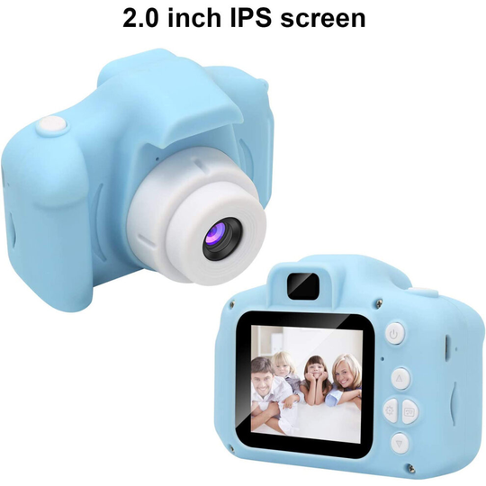 (Blue) Mini Digital Children Kids Camera HD LCD CameraToy
