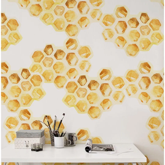Riem Honeycomb Hexagon Accent Wallpaper