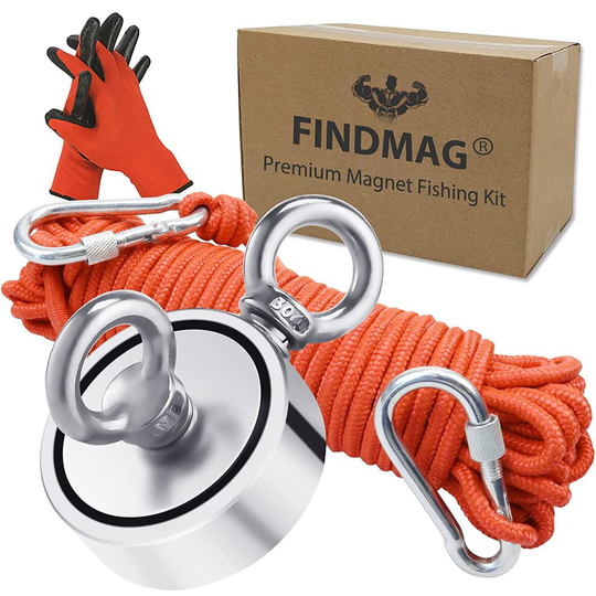 Magnet Fishing Kit, 660 lb(300 kg) Pulling Force Strong Fishing Magnet