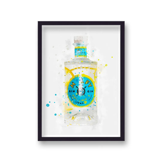 Gin Graphic Splash Malfy Inspired by Vouvart - Picture Frame Graphic Art