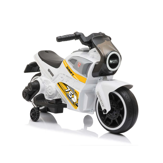 Pro Rider Leisure Electric Ride On Motorbike - White