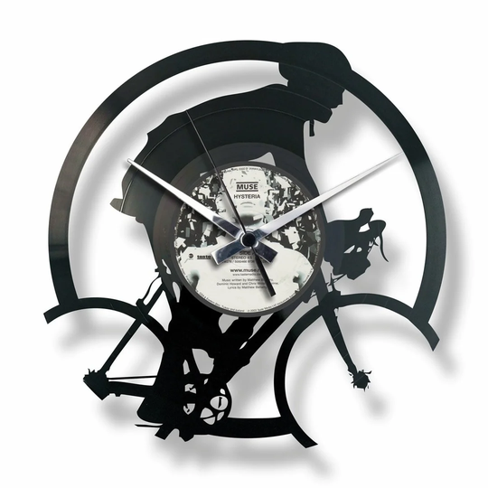 Bicycle Race Cycling Inspired Vinyl 30cm Silent Wall Clock