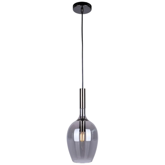 Milagro Pendant Lamp Tango Smoked 1 x E14 Black / Chrome