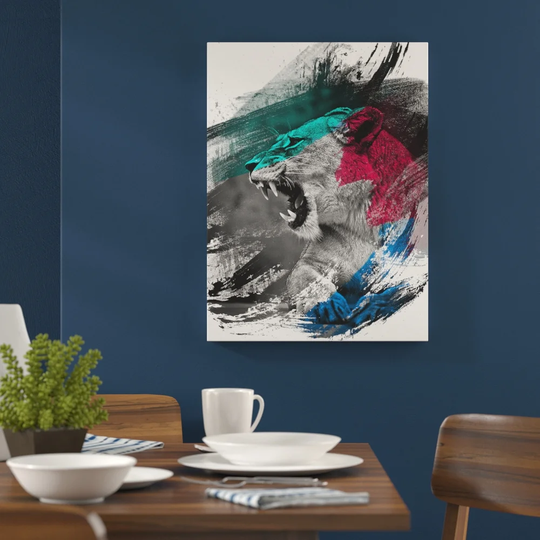 'Fierce Lioness Lion' Graphic Art Print Poster