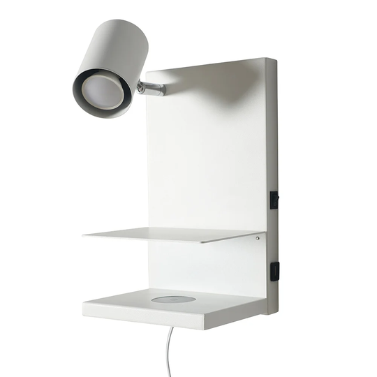 1 - Light Plug-in White Wall Spotlight