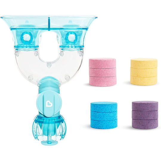 Munchkin ColourMix Lab STEM Learning Toddler Bath Toy, Includes 12 Bath Colour Tablets, Blue