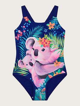 Monsoon Girls S.E.W. Koala Swimsuit - Navy