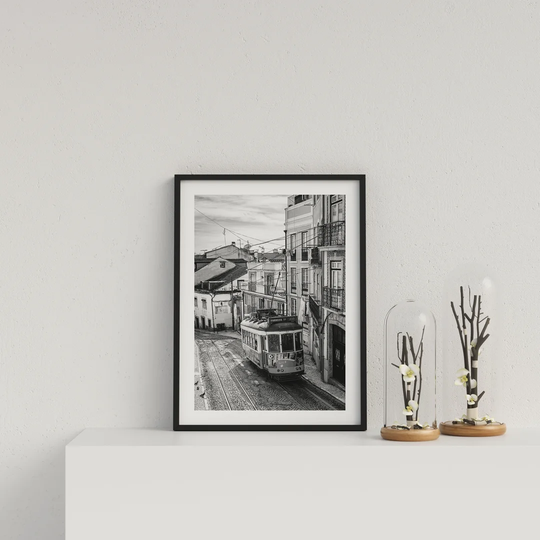 Vintage Tram by Vouvart - Picture Frame Graphic Art