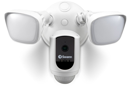 Swann Wi-Fi Floodlight Smart Security Camera with Siren (Gen 2) - Works with Alexa and Google Assistant