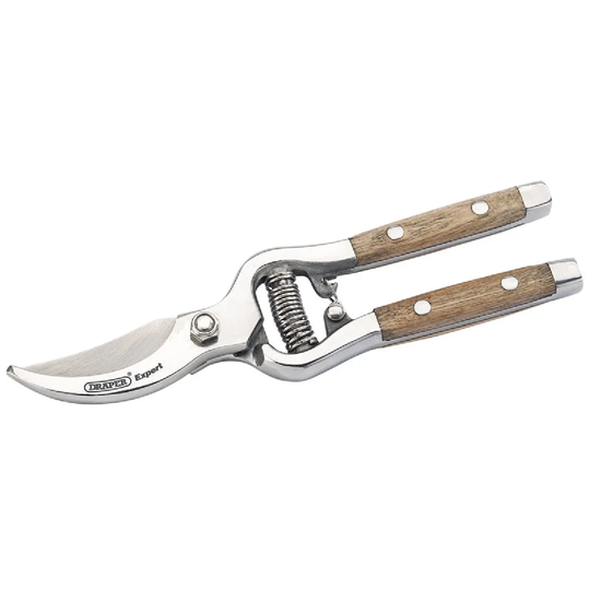 Draper Bypass Secateurs with Ash Handles - 210mm