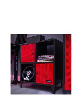 X Rocker Mesh-Tek Square Display Cabinet With 4 Cube Storage