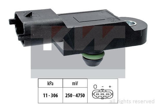 Air Pressure Sensor, height adaptation Made in Italy - OE Equivalent 493121 KW 493121