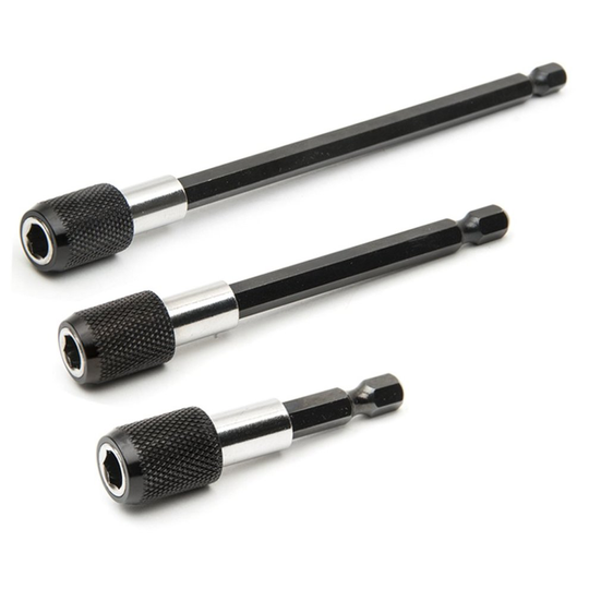 Hakkin 1/4 Inch Hex Shank Magnetic Screwdriver Bit Holder 2", 4", 6" Extension Set For Screws, Nuts, and Any Drill And Handheld Driver