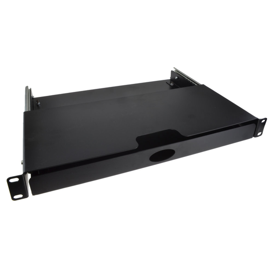 kenable 1U 19 Inch 650mm Rack Mount Pull Out Drawer for Comms Data Cabinets