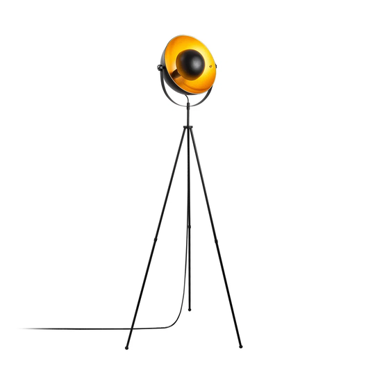 Okamoto 160Cm Black Tripod Floor Lamp