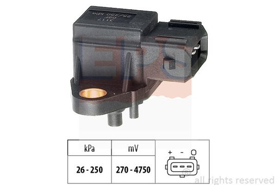 Air Pressure Sensor, height adaptation Made in Italy - OE Equivalent 1.993.117 EPS Facet 1993117