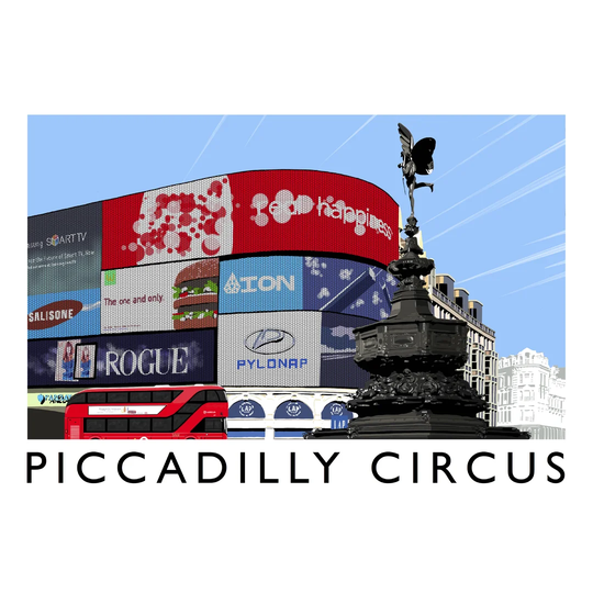 Picacadilly Circus 3 by Richard O'Neil - Graphic Art Print on Paper