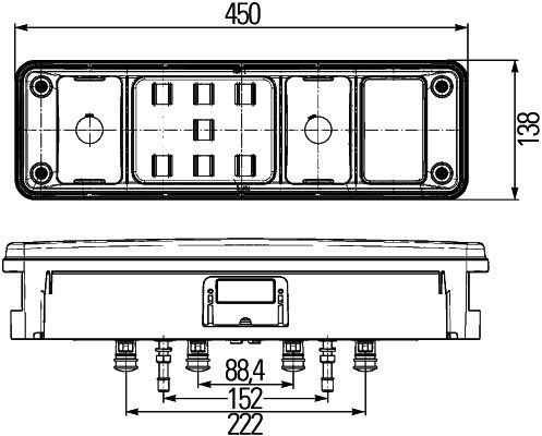 Combination Tail Light 2VP 340 961-141 Hella 2VP 340 961141