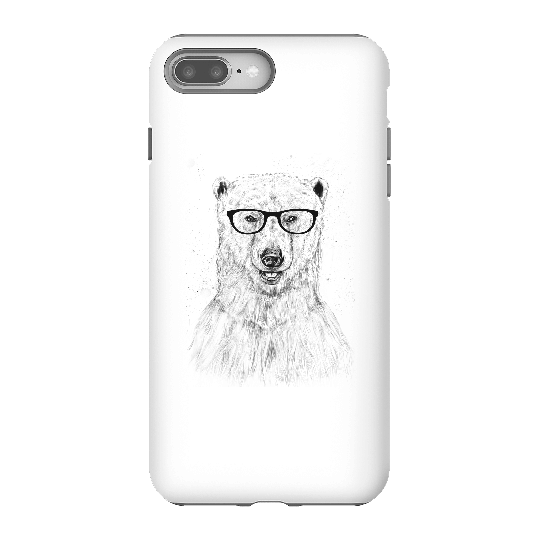 Balazs Solti Polar Bear And Glasses Phone Case for iPhone and Android - iPhone 8 Plus - Tough Case - Matte