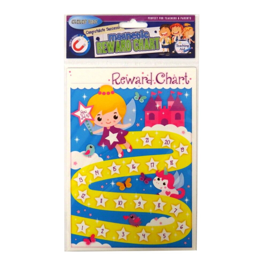 Magnetic Reusable Reward Chart with Star Stickers, Girl