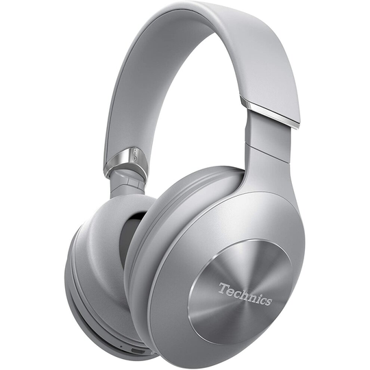 (Metallic Silver) Technics EAH-F70NE Premium High-Resolution Bluetooth Over Ear Headphones 3-Mode Active Noise Cancelling, Ambient Sound Enhancer an