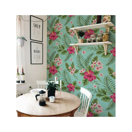 Aucion Hibiscus Floral Wallpaper