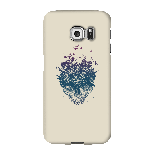Balazs Solti Skulls And Flowers Phone Case for iPhone and Android - Samsung S6 Edge - Snap Case - Gloss