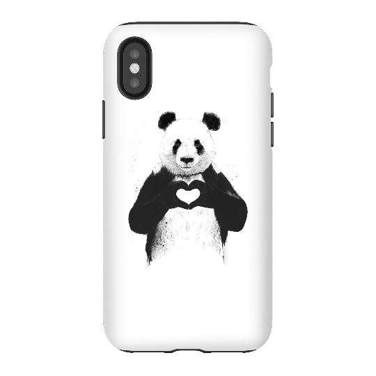 Balazs Solti Panda Love Phone Case for iPhone and Android - iPhone X - Tough Case - Matte