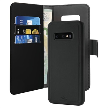 Puro 2-in-1 Samsung Galaxy S10 Magnetic Wallet Case (Open Box - Excellent) - Black