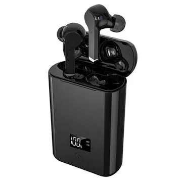 TWS Bluetooth Earphones with Charging Base A19 - Black