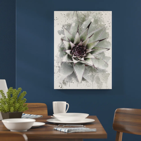'Green Succulent Cactus' Graphic Art Print Poster
