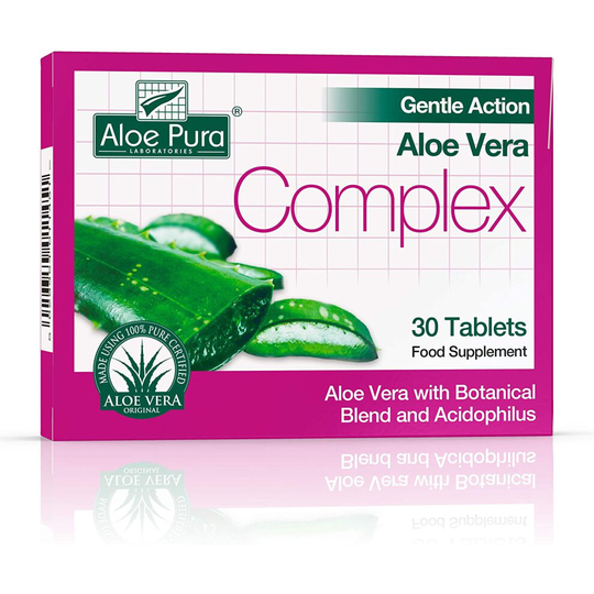 3 X Aloe Pura Organic AloeVera Gentle Action Complex Earlie Colon Cleanse 30 Tablets