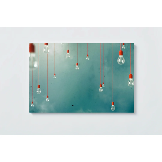 Lightbulbs Motif Magnetic Wall Mounted Cork Board
