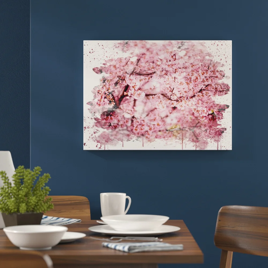 'Pink Cherry Blossom Tree Flowers' Graphic Art Print Poster